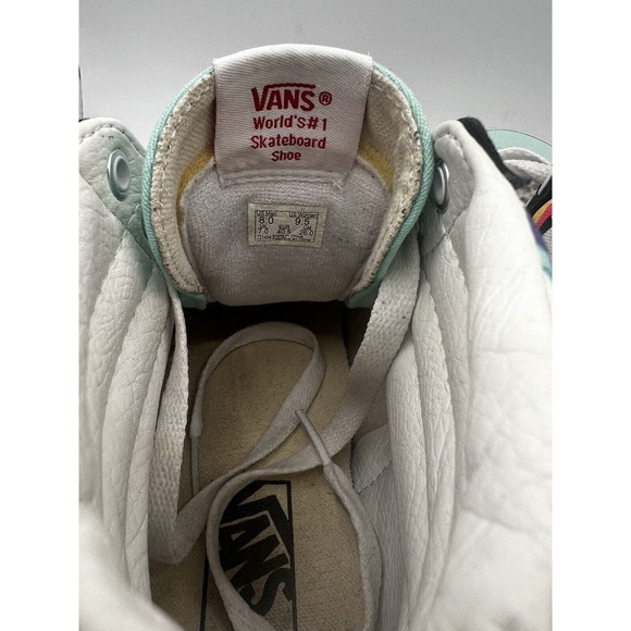 VANS Custom 90s Style Saved By The Bell Checkerboard Sk8-Hi Lace Up M8W9.5 - Picture 6 of 8